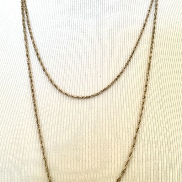 Silver chain belt vintage chain long silver 52 in twisted chain Sterling Silver main image 9